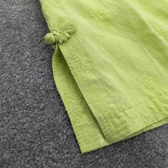 CAMBODIA silk short sleeve button down shirt blouse size Large - Picture 7 of 11